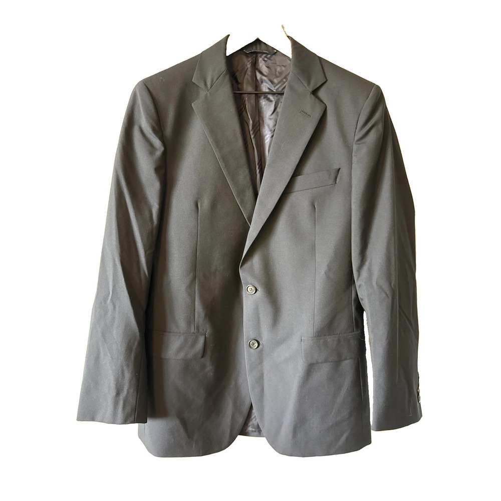 Brooks Brothers Loro Piana Wool Black Blazer Jacket Mens 38R Fitzgerald 1818